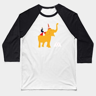 Circus Elephant and Master of Ceremony Bird Baseball T-Shirt